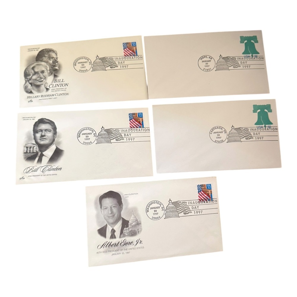1997 USPS 53rd Presidential Inauguration Bill Clinton Al Gore Envelope Set